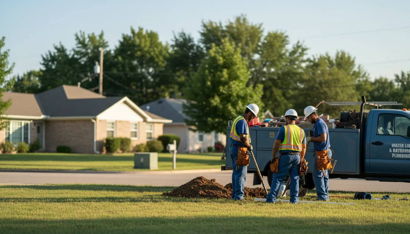 Residential water line and bathroom plumbing service in Livingston, TX